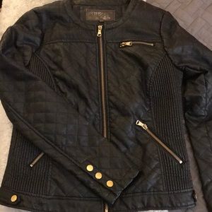 Cute Faux Leather Jacket